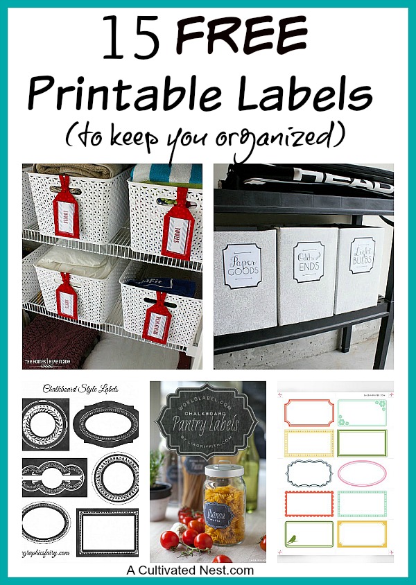 15 Free Printable Labels For Organizing A Cultivated Nest