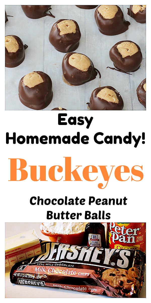 Homemade Buckeye Candy Recipe! You need to make these easy buckeyes. They’re so good, so easy and so delish! These make great gifts too! homemade, candy, made from scratch, DIY gift ideas, food gifts| #candy #homemade #diygifts #recipes #food