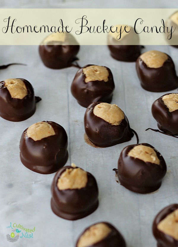 Homemade Buckeye Candy Recipe! You need to make these easy buckeyes. They’re so good, so easy and so delish!