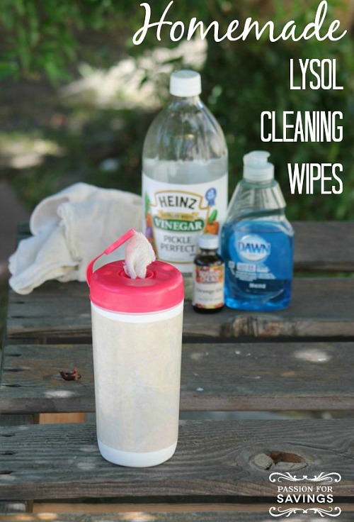 DIY Cleaning Wipes- You can easily save money and help the environment at the same time by making these DIY reusable products! They're so easy to make, and you can use your favorite colors! | eco friendly, frugal, ways to save money, wool dryer balls, cloth paper towels, unpaper towels, #frugal #diyProjects #ecoFriendly #saveMoney #ACultivatedNest