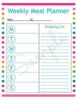 Free Printable Menu Planning Sheet