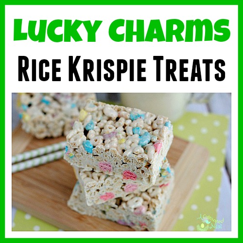 Magically Delicious Lucky Charms Treats- Homemade Rice Krispie Treats