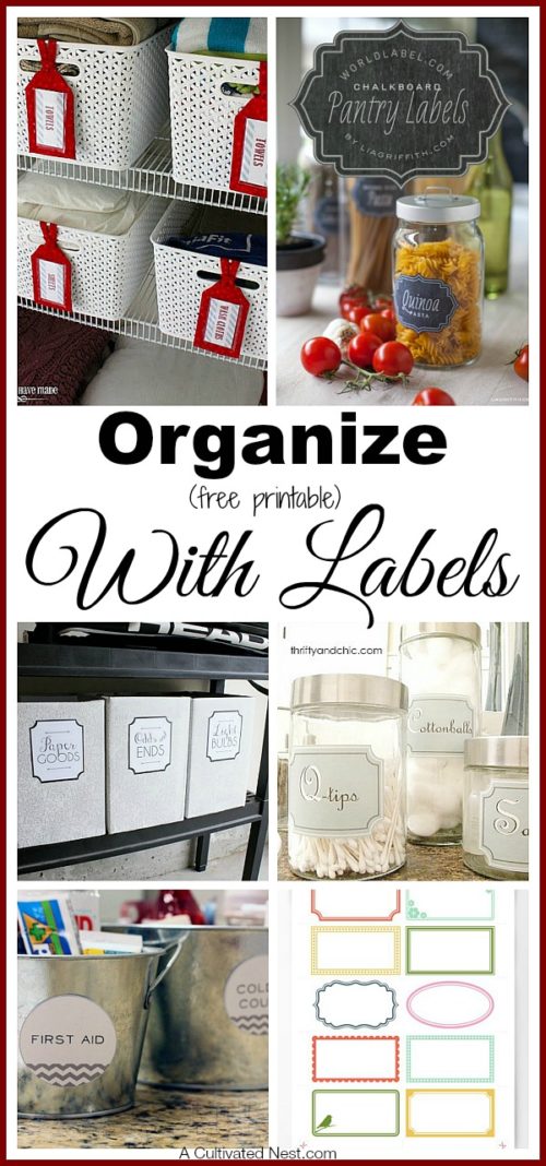 20 Free Printable Labels For Organizing- A Cultivated Nest