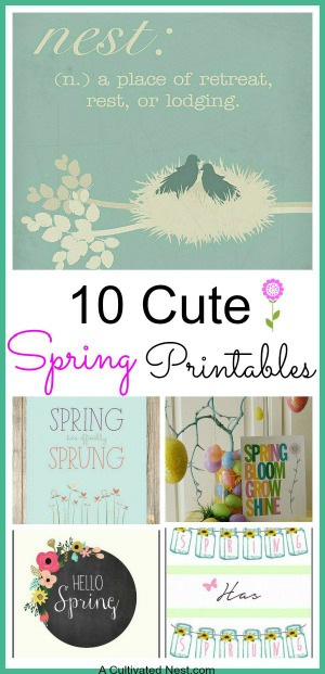 10 Free Spring Printables for Your Home