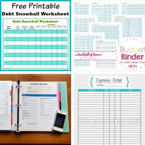 12 Budget Binder Worksheet Printables- You can put together your own DIY budget binder, but using a pre-made one will save you a lot of time! For some great pre-made budget binder printables, check out these budget binder Pinterest ideas, plus get a free printable! | #budget #budgetBinder #budgeting #printables #ACultivatedNest
