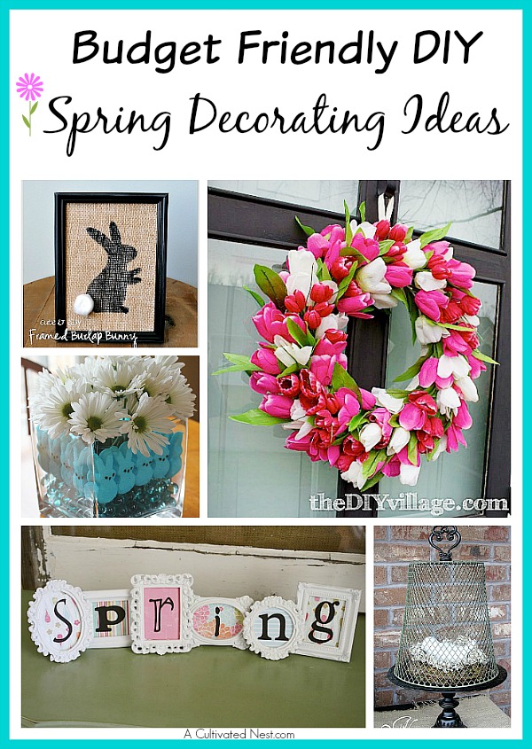 10 Adorable DIY Dollar Store Spring Crafts- Decorating your home for spring doesn't have to cost a lot. You can make your own inexpensive spring decor using items from the dollar store! For inspiration, check out these 10 adorable DIY dollar store spring crafts! | DIY wreath, display, centerpiece, bunny, eggs, birds, #diy #craft #spring #Easter