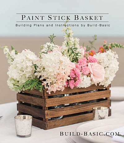 10 Easy Paint Stir Stick Projects - DIY Paint Stick Basket Project