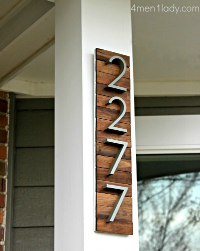 DIY paint stick house numbers project