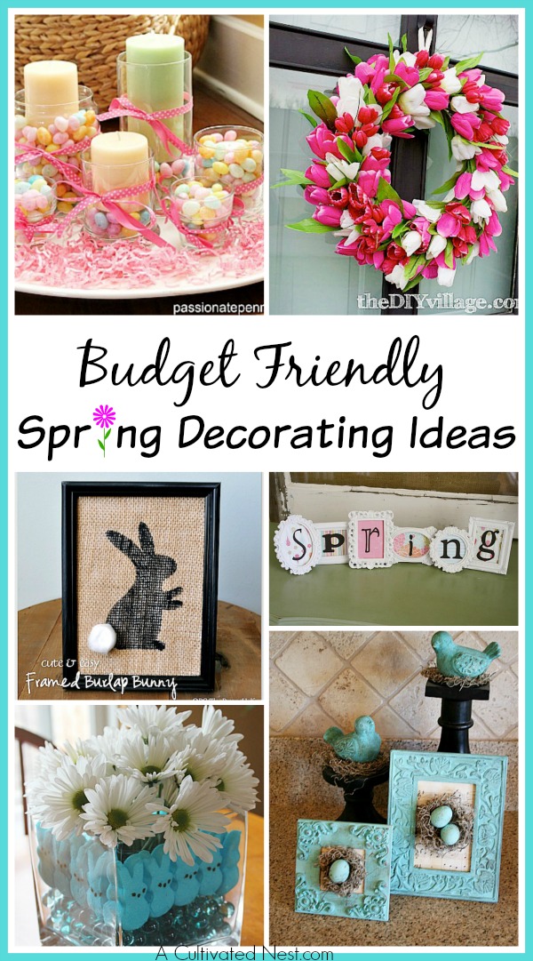 10 Adorable DIY Dollar Store Spring Crafts- Decorating your home for spring doesn't have to cost a lot. You can make your own inexpensive spring decor using items from the dollar store! For inspiration, check out these 10 adorable DIY dollar store spring crafts! | DIY wreath, display, centerpiece, bunny, eggs, birds, #diy #craft #spring #Easter