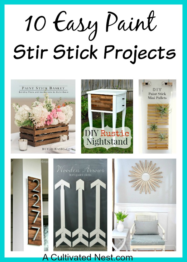 15 Easy Paint Stir Stick Projects- A Cultivated Nest