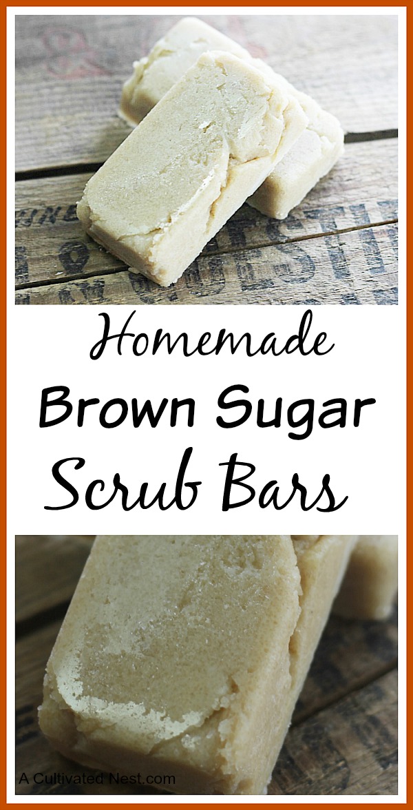 Easy Homemade Brown Sugar Scrub Bars - body scrub in a solid form. Great for exfoliation and makes a wonderful gift!