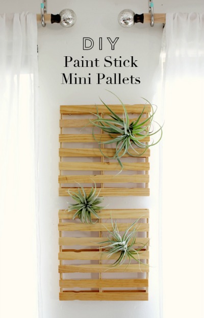 DIY paint stick mini pallets