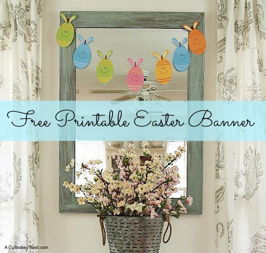 happy easter banner printable
