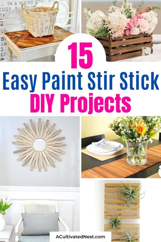 15 Easy Paint Stir Stick Projects- A Cultivated Nest