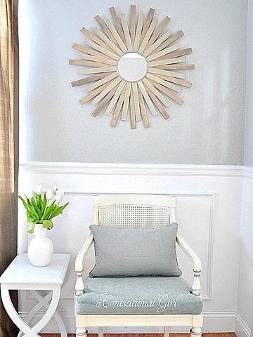 10 Easy Paint Stir Stick Projects - sunburst mirror