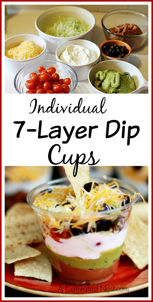 Individual 7 layer dip cups