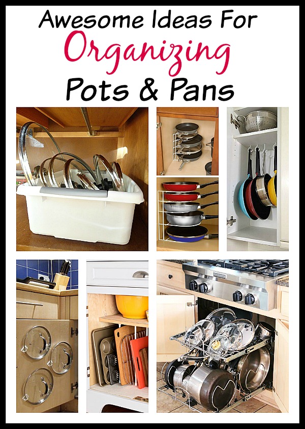 10 Awesome Tips for Organizing Pots and Pans- If you want to finally get your pots and pans organized in your kitchen, then you need to check out these handy tips for organizing pots and pans! | #kitchenOrganization #homeOrganization #organize #organizingTips #ACultivatedNest