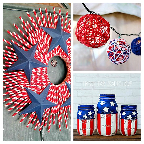 20 Creative Patriotic DIY Home Décor Projects- Want to add a festive patriotic touch to your home for Memorial Day or the Fourth of July? Check out these patriotic DIY home decor projects! | #fourthOfJuly #memorialDay #patrioticDIY #diy #ACultivatedNest