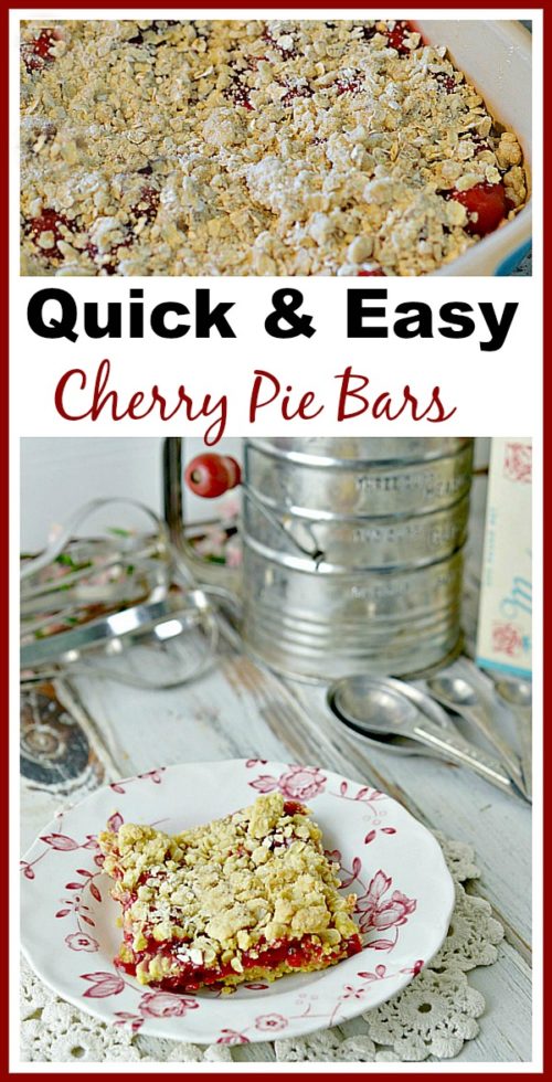 Easy Cherry Pie Bars