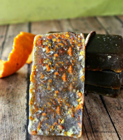 Homemade Gardener's Orange soap