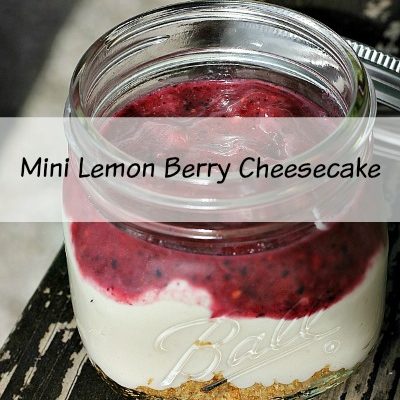 No Bake Mini Lemon Berry Cheesecake