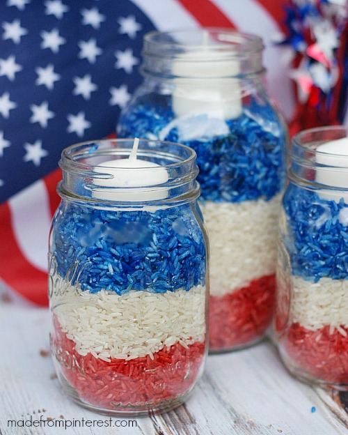 20 Creative Patriotic Decor Crafts- It's easy to add a patriotic touch to your home for Memorial Day, the Fourth of July, or just because. All you need to do is make one of these 15 patriotic DIY Home Decor Projects! There are so many great red, white, and blue projects to choose from! | #FourthOfJuly #MemorialDay #DIYProjects #crafts #ACultivatedNest