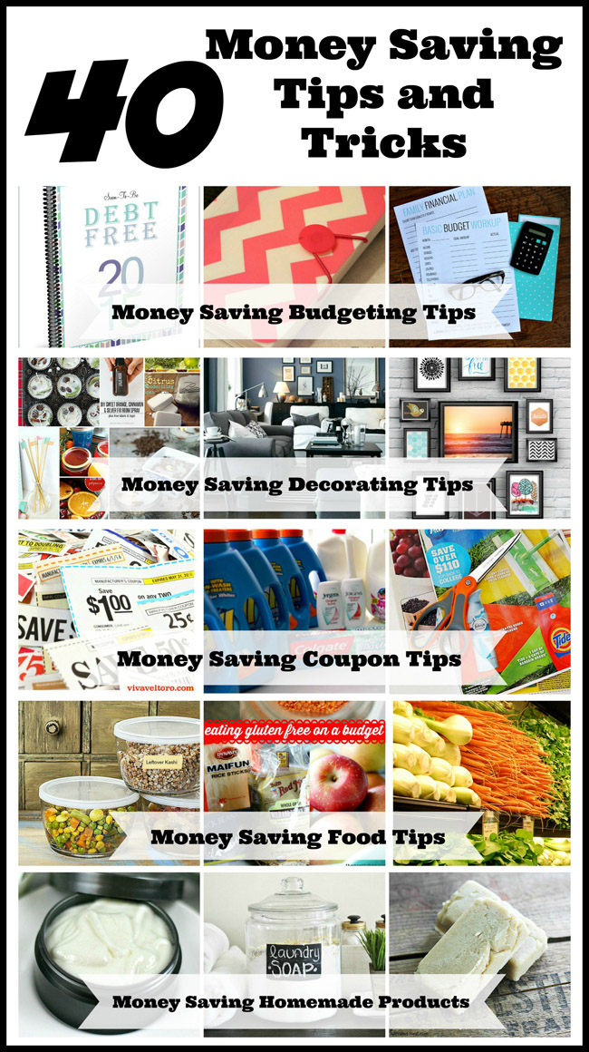 40 Money Saving Tips and Tricks- There are so many different and easy ways to make your money go farther, from simply managing your money better to reducing some expenses. Check out these 40 simple money saving tips and tricks! | #frugalLiving #saveMoney #moneySavingTips #ACultivatedNest