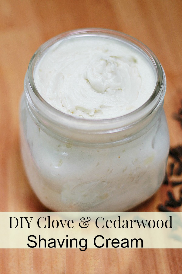 DIY Clove Cedarwood Shaving Cream