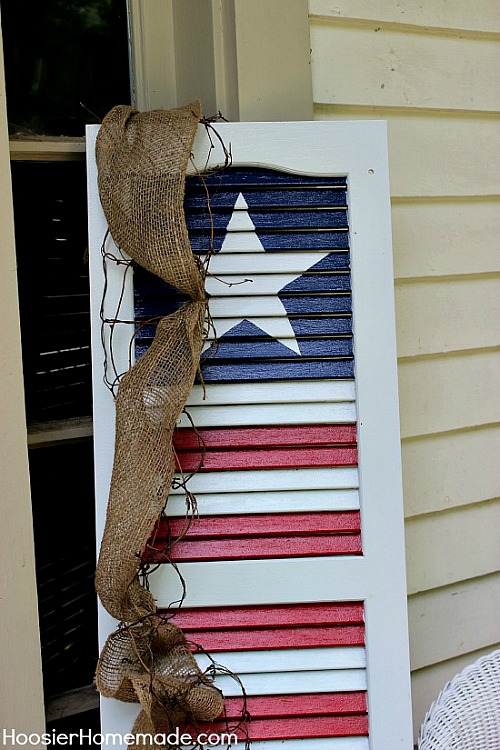 Patriotic Outdoor Decorations 10 Fun Ideas   DIY Patriotic Shutter 