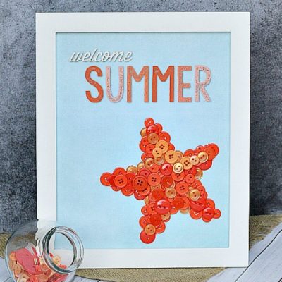 Easy Summer Button Starfish Craft & Printable