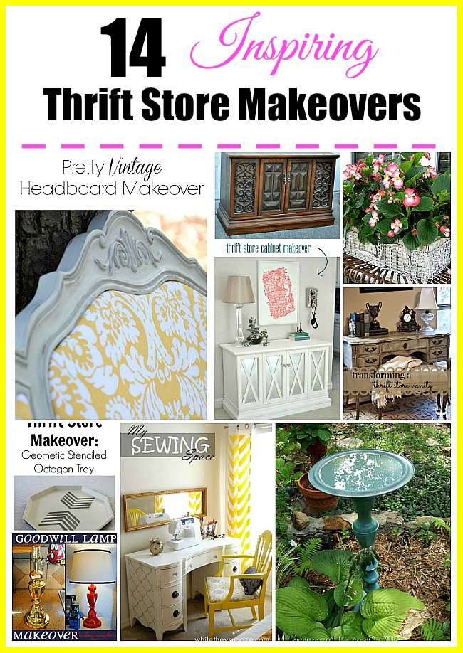 14 Inspiring Thrift Store Makeover Ideas- The saying "One man's trash is another man's treasure" couldn't be more true, especially when it comes to thrift store finds! Get inspired with these grogeous thrift store makeover ideas! | #diyProject #DIY #furnitureMakeover #thriftStore #ACultivatedNest