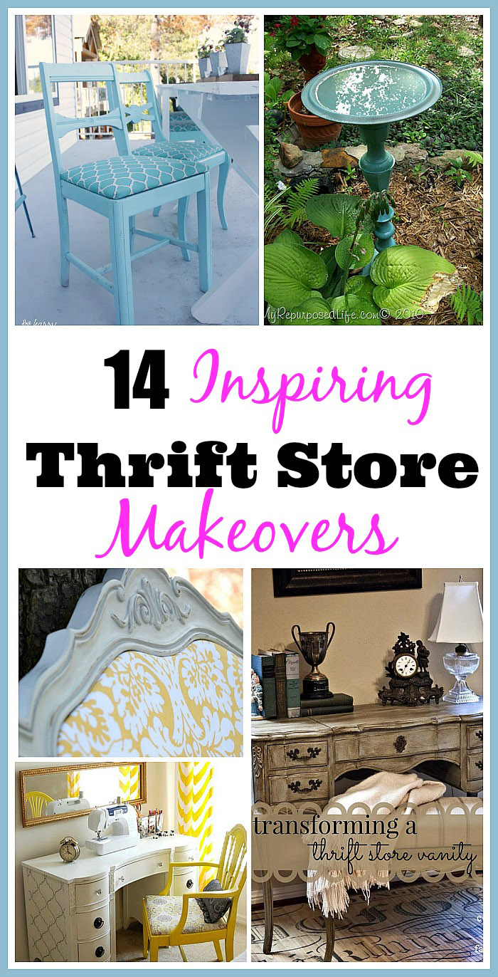 14 Inspiring Thrift Store Makeover Ideas- These DIY thrift store makeovers will give you plenty to work on and are truly gorgeous! Add them to your home or office's decor! | #thriftStoreMakeover #DIY #furnitureDIY #decor #ACultivatedNest