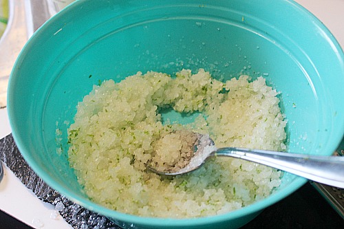 DIY Coconut Lime Salt Scrub