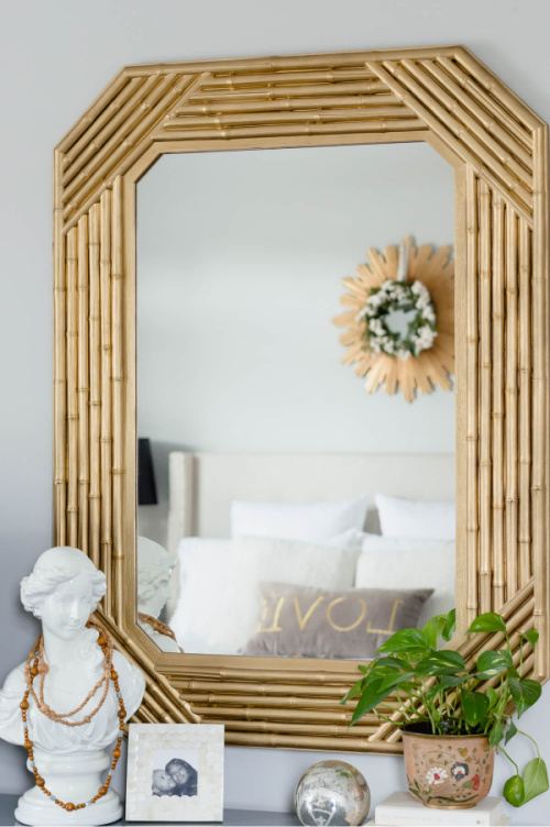 Thrift Store Mirror Makeover: How to Make an Easy and Cheap Mirror - See  More Makeovers on Duct Tape and Denim