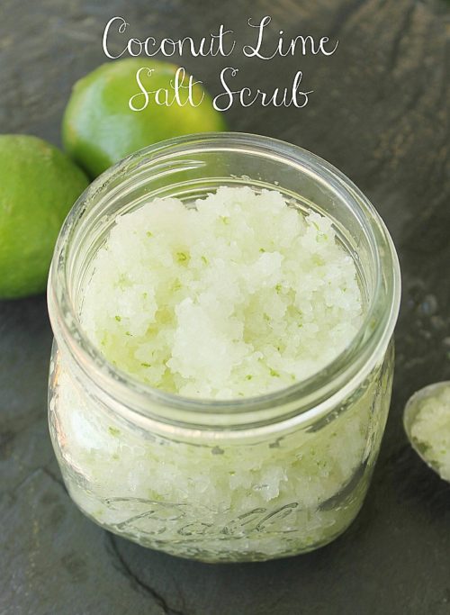 DIY Coconut Lime Salt Scrub