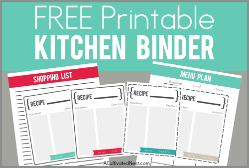 If you don't have a kitchen binder, then you should hear why you need one! Free printable kitchen binder pages are included to help you make your own!