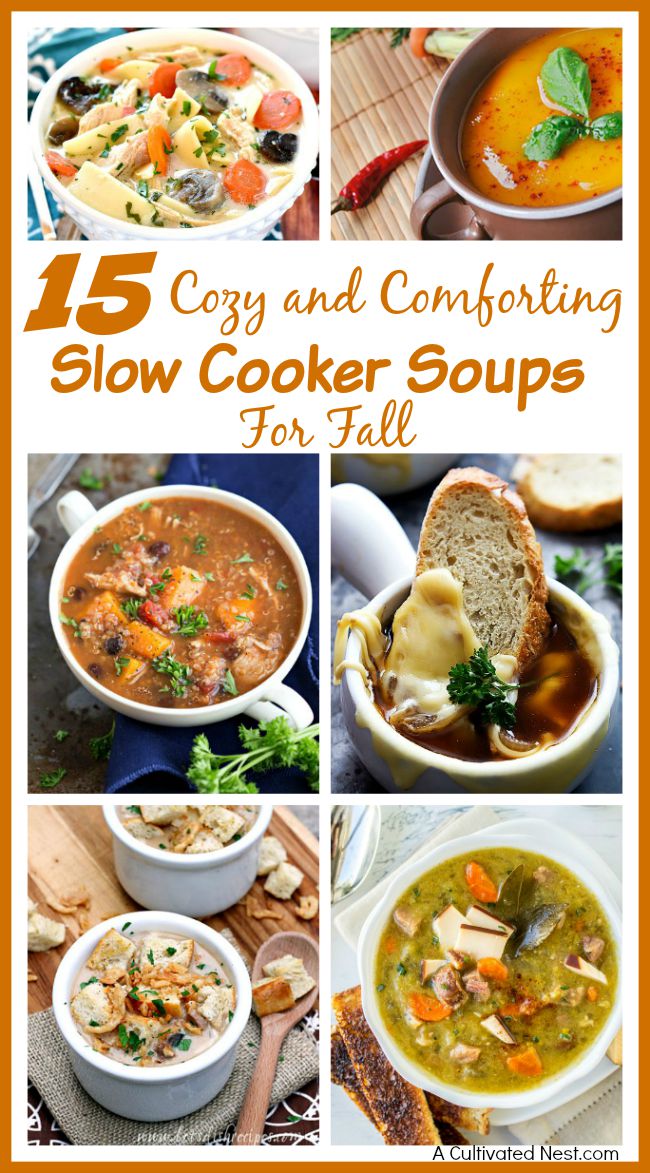 15 cozy slow cooker soups