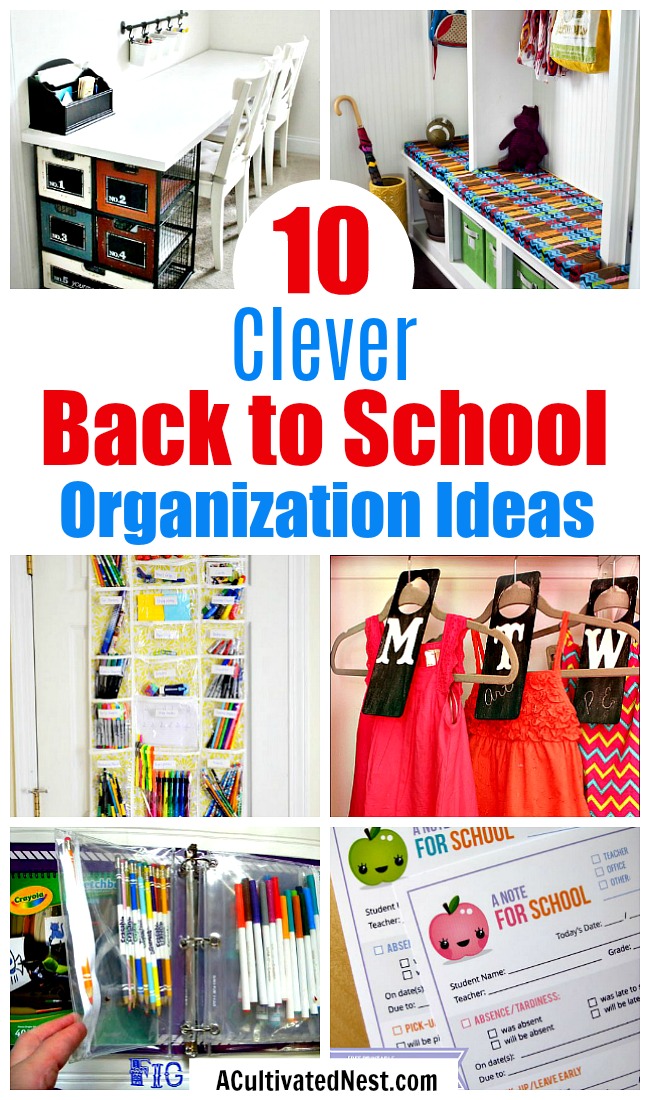 10 Useful Back to School Organization Ideas