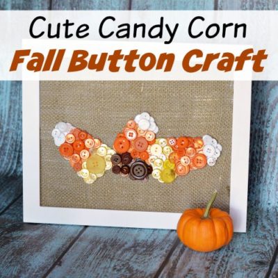 Cute Candy Corn Fall Button Craft