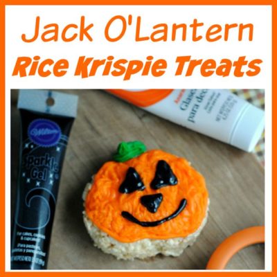 Cute Jack O'Lantern Rice Krispie Treats