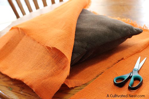 Easy No Sew Fall Pillow Ideas - DIY Beautify - Creating Beauty at Home