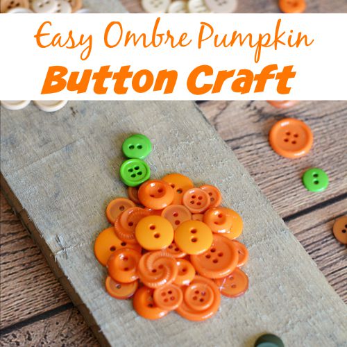 Easy Ombre Pumpkin Button Craft- It can be easy to make cute DIY fall decor for your home! If you're looking for a cute fall decor project, you have to try this easy ombre pumpkin button craft! | #DIY #craft #fall #pumpkins #decor #buttons #buttonCraft #wallArt #autumn #ACultivatedNest