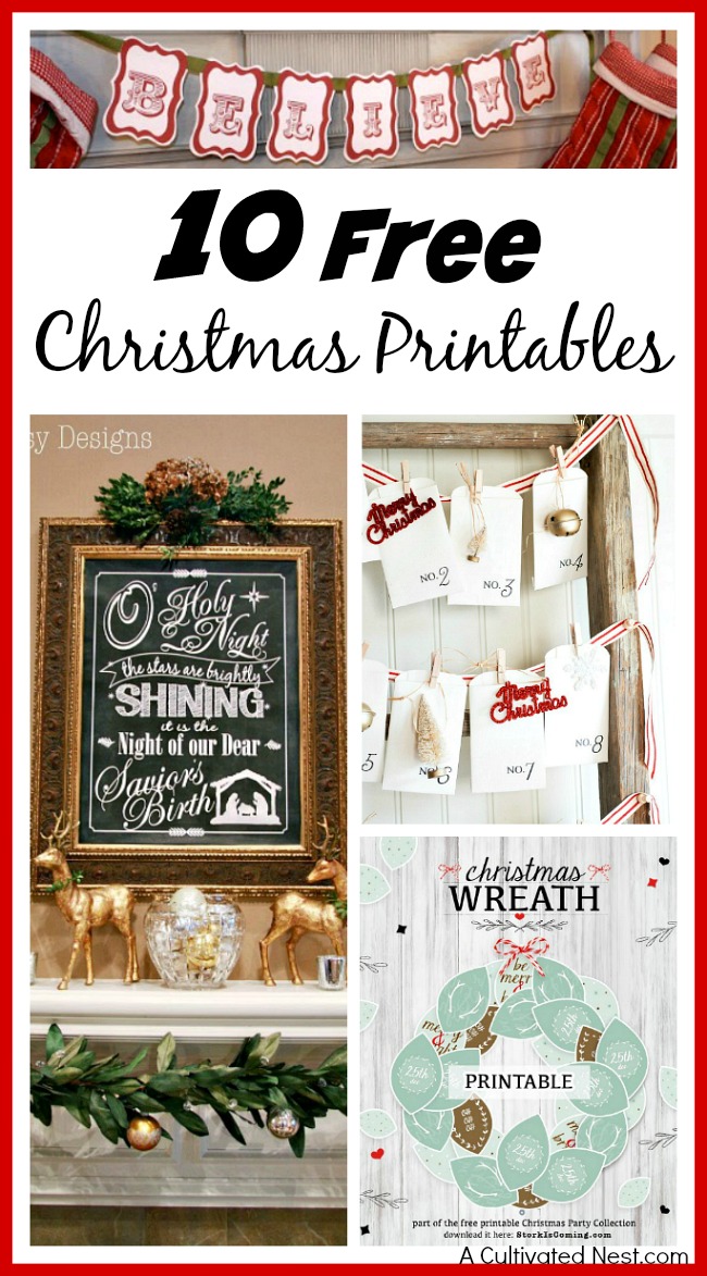 10 Free Christmas Printables