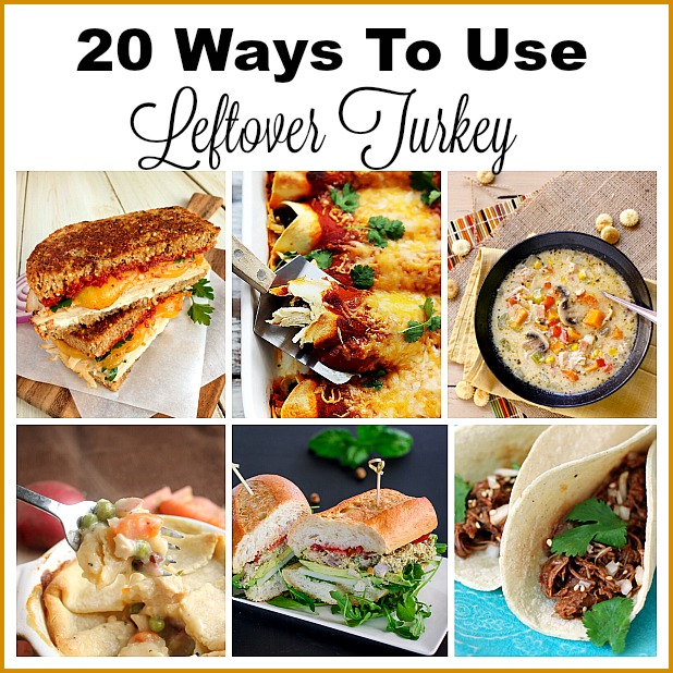 20 Ways To Use Leftover Turkey- Leftover turkey doesn't mean you have to eat only turkey sandwiches! For some different (and delicious) ways to eat up leftover turkey, try these recipes! | extra turkey, excess turkey, ways to use up leftover Thanksgiving turkey, Christmas turkey, turkey soup, turkey tacos, turkey casseroles, food, #recipe #turkey #ACultivatedNest