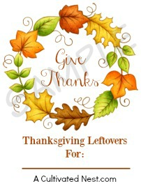 Free Printable Thanksgiving Leftover Labels – Casa Watkins Living