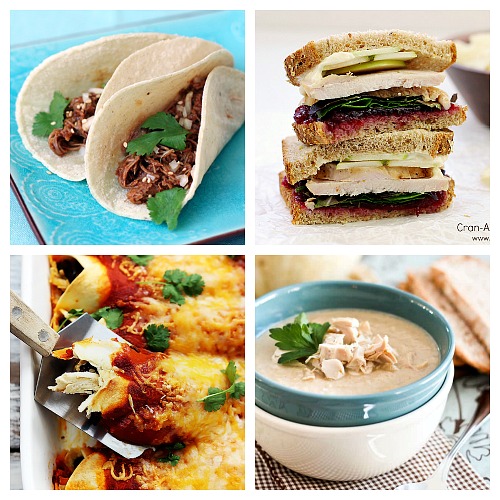 20 Different Ways to Use Up Excess Leftover Thanksgiving Turkey- Leftover turkey doesn't mean you have to eat only turkey sandwiches! For some different (and delicious) ways to eat up leftover turkey, try these reicpes! | extra turkey, excess turkey, ways to use up leftover Thanksgiving turkey, Christmas turkey, turkey soup, turkey tacos, turkey casseroles, food, #recipe #turkey #ACultivatedNest