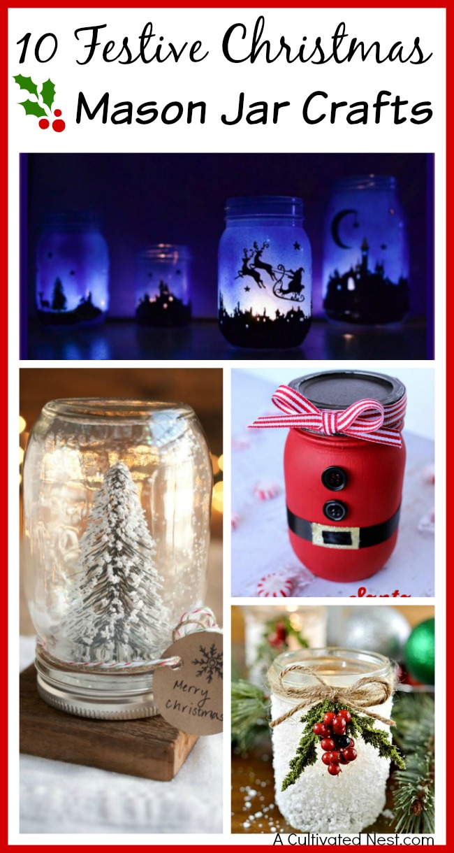 10 festive Christmas Mason jar crafts