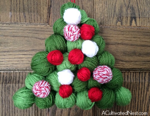 DIY Christmas Yarn Tree