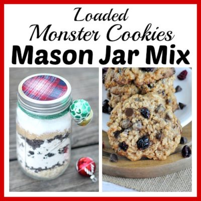 Loaded Monster Christmas Cookies Mason Jar Mix