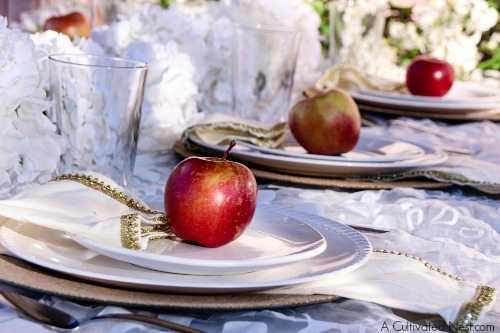 All-White Thrifty Tablescape for Under $20